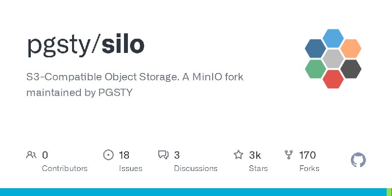 GitHub - pgsty/silo: S3-Compatible Object Storage. A MinIO fork maintained by PGSTY